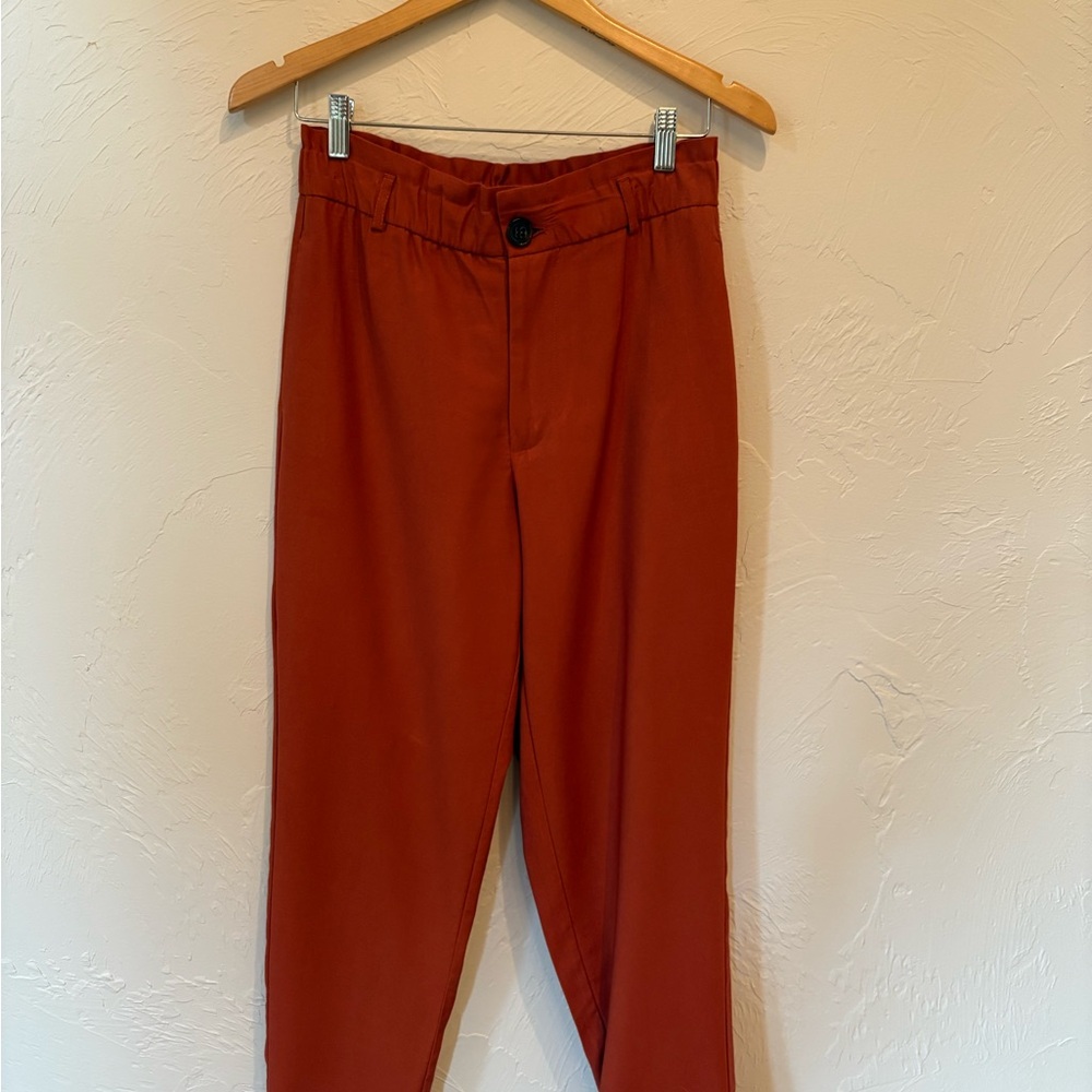 Zara Woman’s Rust Slim Straight Pants
